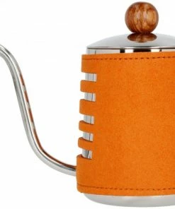Kettles For Coffee Brewing Barista Space Synthetic Leather Wrapped Pour Over Kettle, 550 Ml