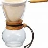 Pour Over Coffee Carafes Hario Drip Pot Olive Wood