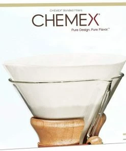 Chemex Unfolded Circles Paper Filters For 6, 8 And 10 Cup Coffee Maker, 100 Pcs
