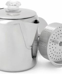 Other Coffee Equipment GSI Outdoors Glacier Stainless Percolator With Silicon Handle