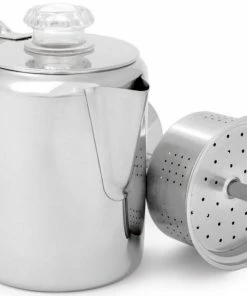 Other Coffee Equipment GSI Outdoors Glacier Stainless Percolator With Silicon Handle