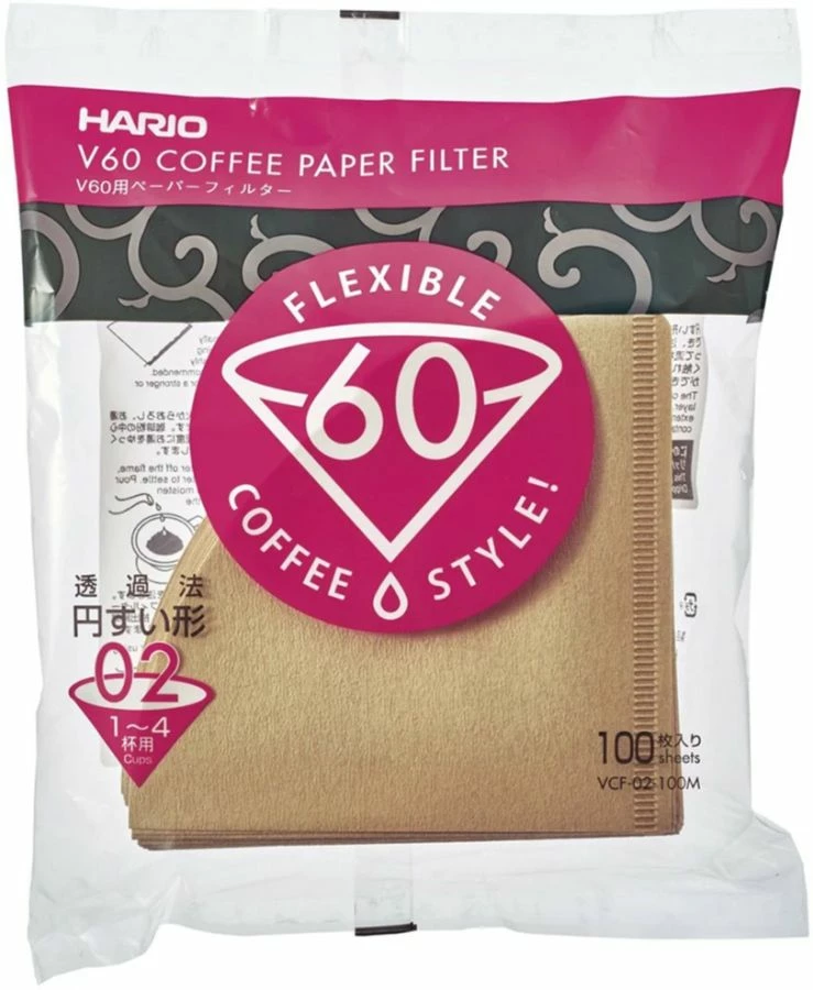 Filter Papers For Coffee Hario V60 Misarashi Size 02 Brown Coffee Paper Filters 100 Pcs