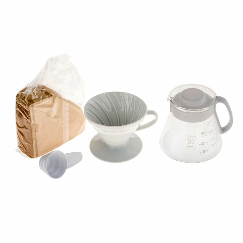 Coffee Drippers Hario V60-02 Ceramic Dripper Set, White - Image 3