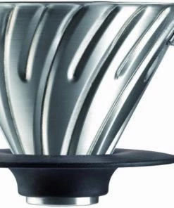 Coffee Drippers Hario V60 Steel Dripper Size 02 With Silicone Base