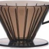 Coffee Drippers Kinto SCS Brewer Plastic Coffee Dripper 4 Cups, Clear Grey