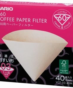 Filter Papers For Coffee Hario V60 Misarashi Size 03 Brown Coffee Paper Filters 40 Pcs Box