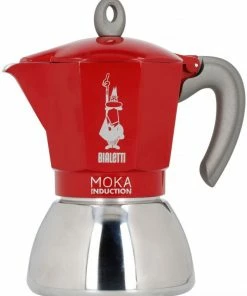Moka Pots Bialetti Moka Induction Red Stovetop Espresso Maker