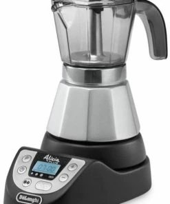 Moka Pots DeLonghi EMKP 42.B Alicia Plus Electric Stovetop Espresso Maker, 2 & 4 Cups