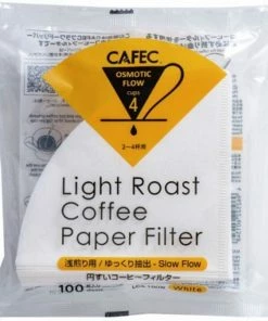 Filter Papers For Coffee CAFEC Light Roast T-92 Coffee Paper Filter 4 Cup, 100 Pcs