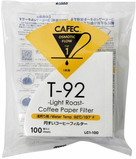 Filter Papers For Coffee CAFEC Light Roast T-92 Coffee Paper Filter 1 Cup, 100 Pcs 1 Filter Papers For Coffee CAFEC Light Roast T-92 Coffee Paper Filter 1 Cup, 100 Pcs