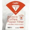 Filter Papers For Coffee CAFEC ABACA Cone-Shaped Filter Paper 1 Cup, White 100 Pcs