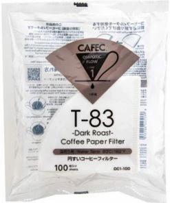 Filter Papers For Coffee CAFEC Dark Roast T-83 Coffee Paper Filter 1 Cup, 100 Pcs