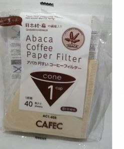 Filter Papers For Coffee CAFEC ABACA Cone-Shaped Filter Paper 1 Cup